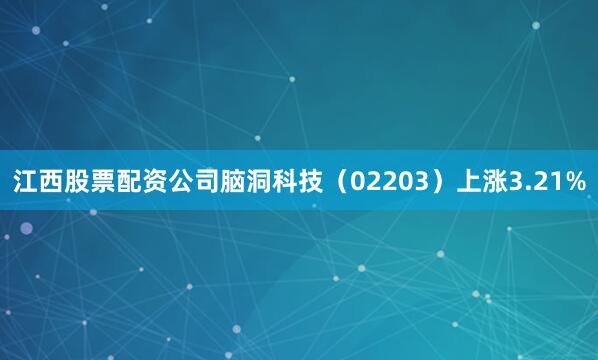 江西股票配资公司脑洞科技(02203)上涨3.21%